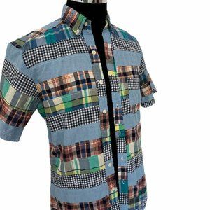Brooks Brothers Madras Plaid Short Sleeve M